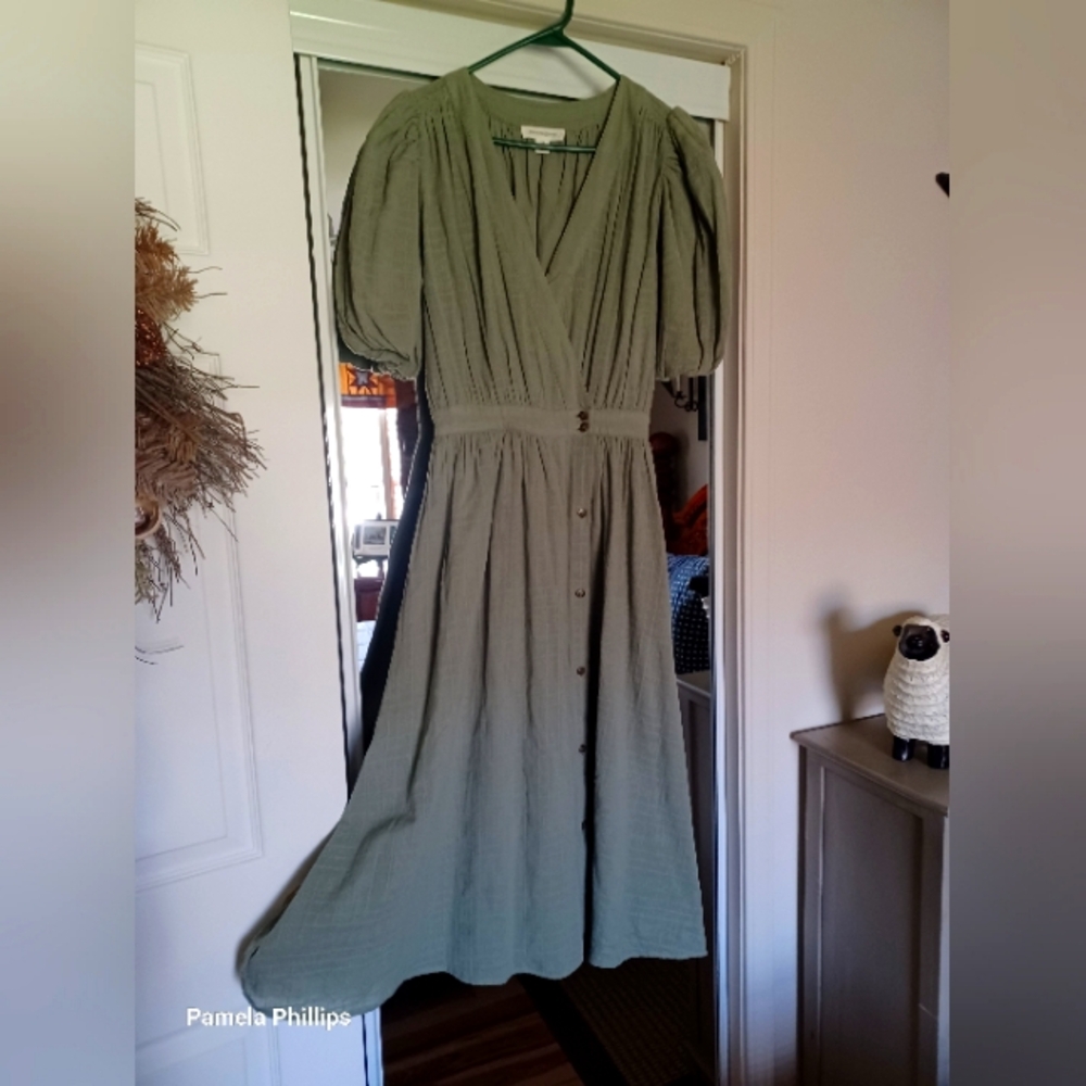 Treasure & Bond Green Dress Nwot